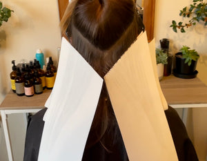 How to use the corner-cutting technique with Paper Not Foil to follow the shape of the head.